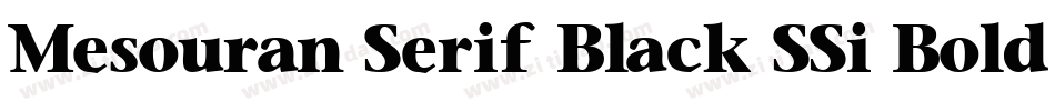 Mesouran Serif Black SSi Bold Italic字体转换